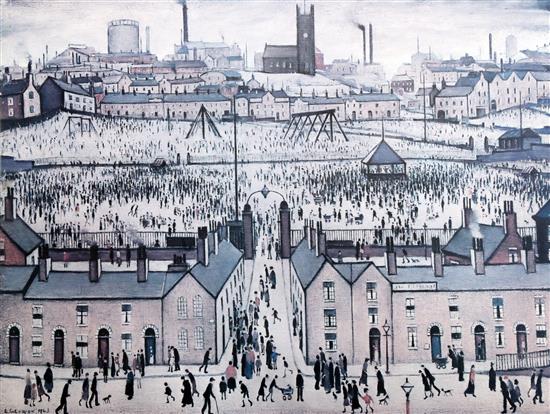 § Lawrence Stephen Lowry (1887-1976) Britain at Play, 17.5 x 23.5in.